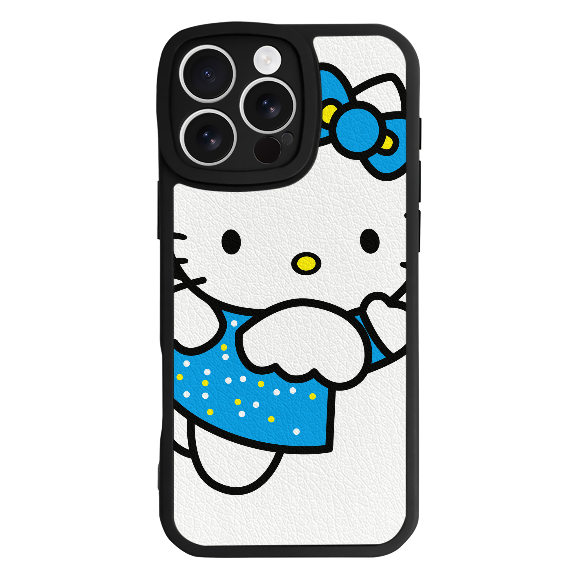 （画像用） Hello Kitty ハローキティ 【iPhone 16シリーズ対応】シリコンスマホケース（レザー調） 材質：シリコン
